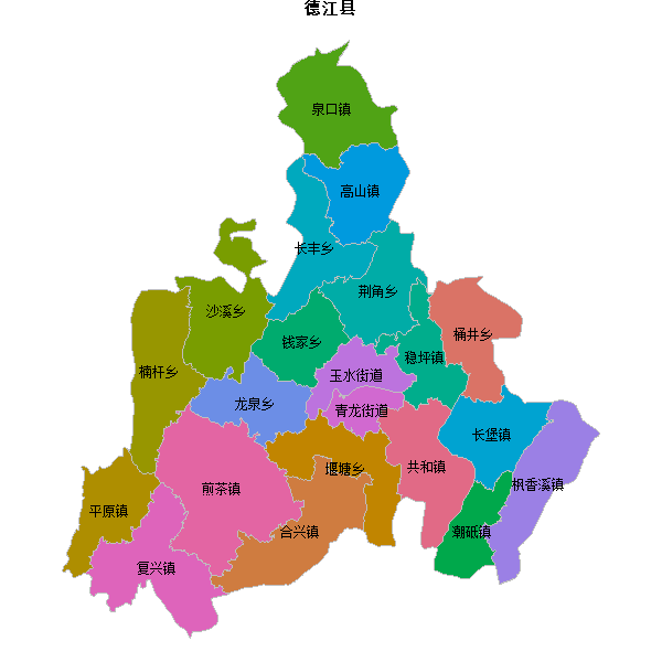 德江县乡镇地图shp数据WGS84坐标系.shp