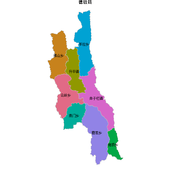 德钦县乡镇地图shp数据WGS84坐标系.shp