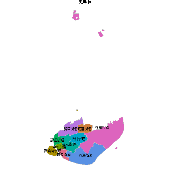 思明区乡镇地图DWG数据WGS84坐标系.DWG