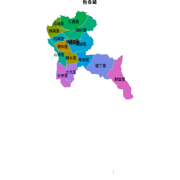 恆春鎮乡镇地图shp数据WGS84坐标系.shp
