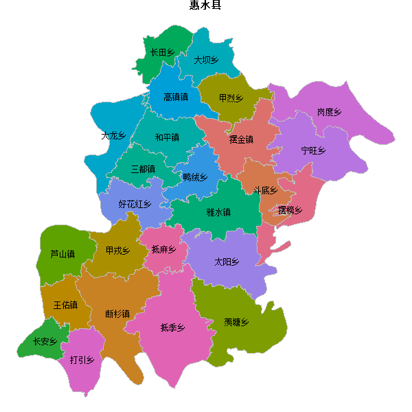 惠水县乡镇地图shp数据WGS84坐标系.shp