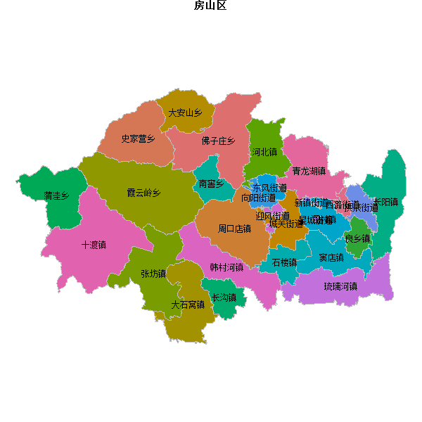 房山区乡镇地图JSON数据WGS84坐标系.json
