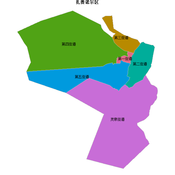 扎赉诺尔区乡镇地图shp数据WGS84坐标系.shp