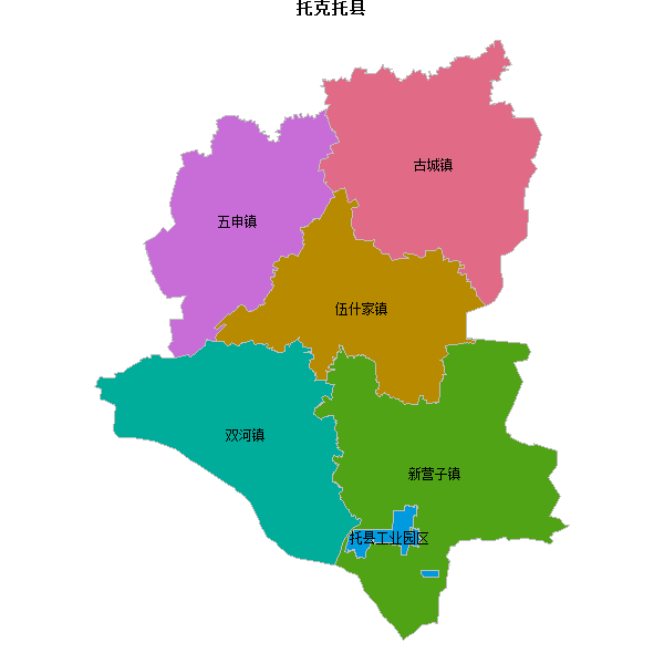 托克托县乡镇地图shp数据WGS84坐标系.shp
