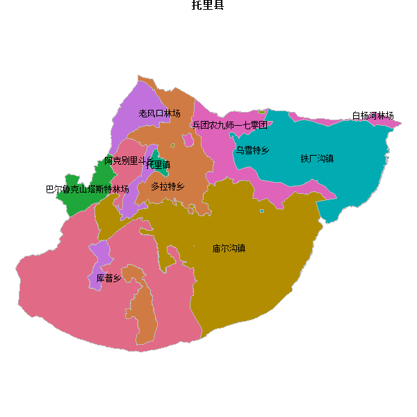 托里县乡镇地图shp数据WGS84坐标系.shp
