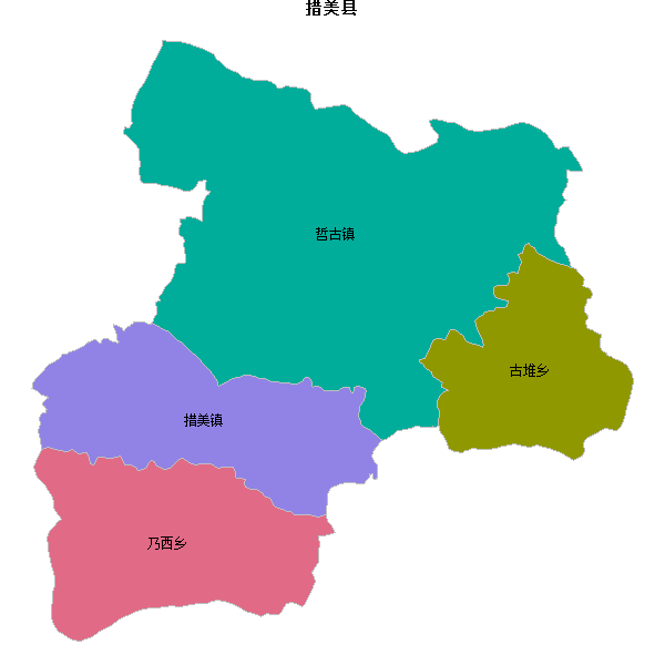 措美县乡镇地图JSON数据WGS84坐标系.json