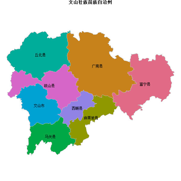 文山壮族苗族自治州地图shp数据WGS84坐标系.shp