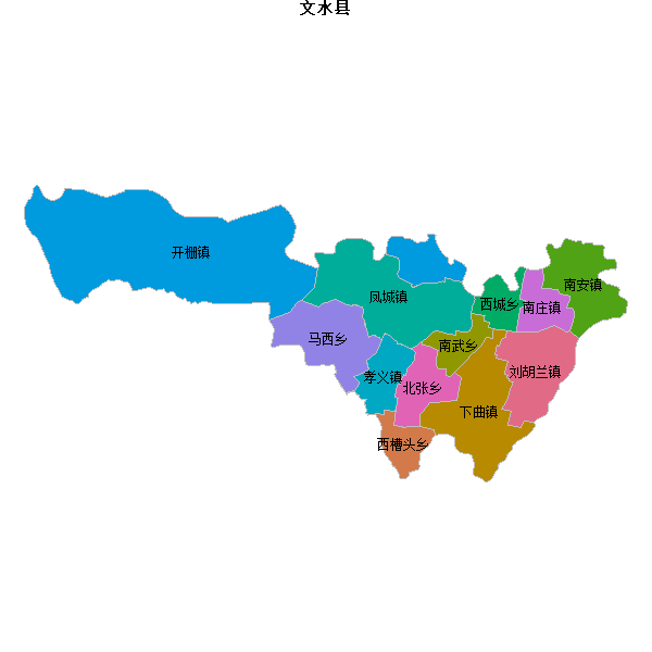 文水县乡镇地图shp数据WGS84坐标系.shp