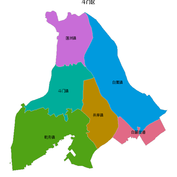 斗门区乡镇地图ppt数据WGS84坐标系.ppt