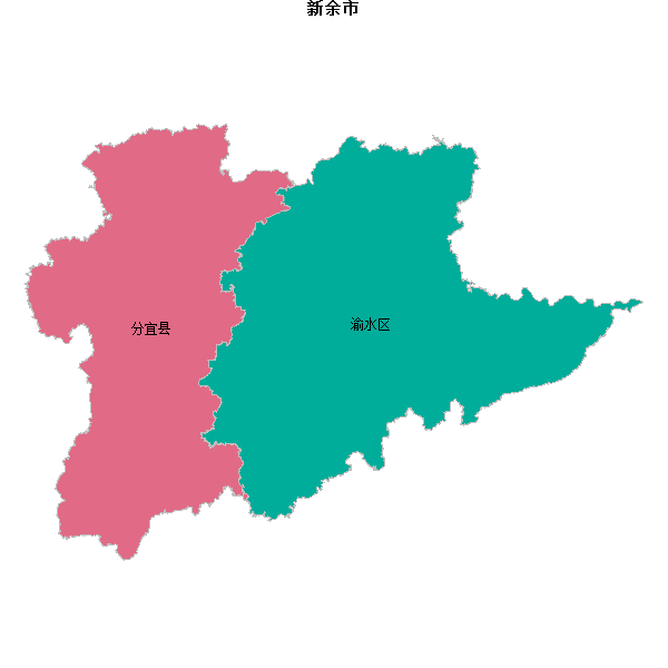 新余市地图shp数据WGS84坐标系.shp