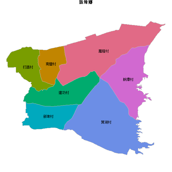 新埤鄉乡镇地图shp数据WGS84坐标系.shp