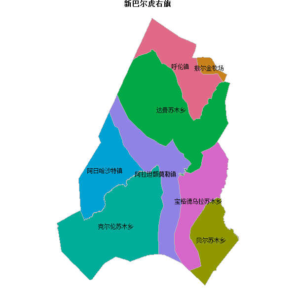 新巴尔虎右旗乡镇地图shp数据WGS84坐标系.shp