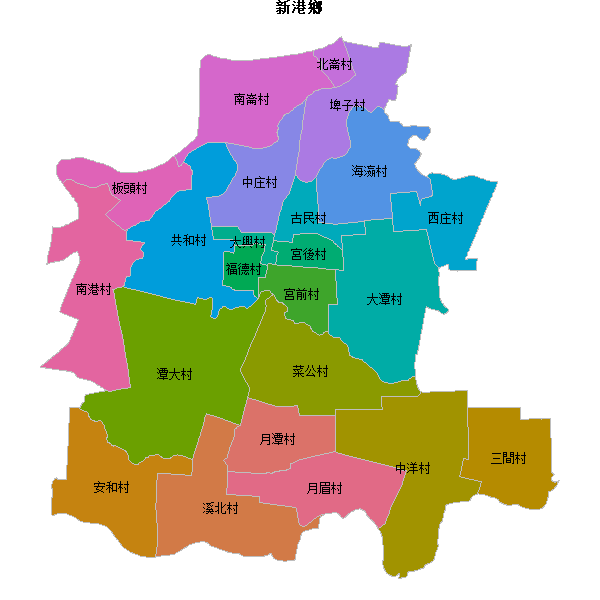 新港鄉乡镇地图shp数据WGS84坐标系.shp