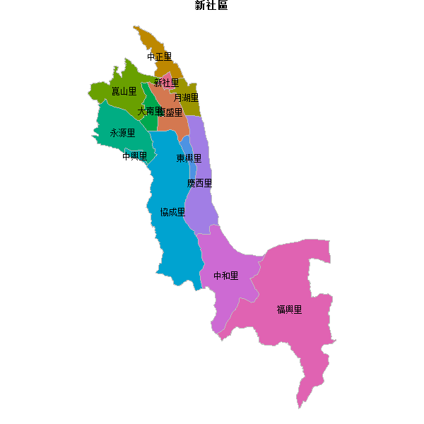新社區乡镇地图shp数据WGS84坐标系.shp