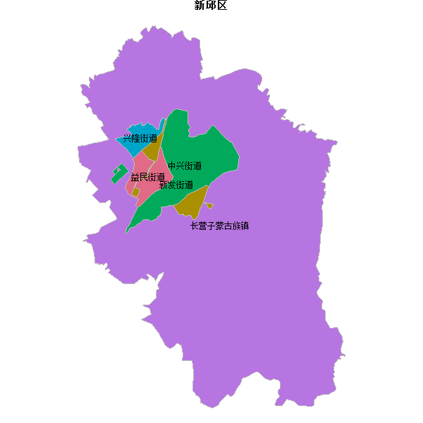 新邱区乡镇地图shp数据WGS84坐标系.shp
