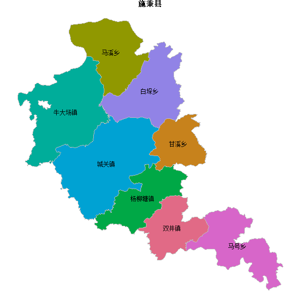 施秉县乡镇地图shp数据WGS84坐标系.shp