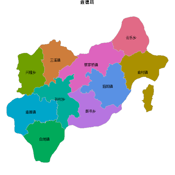 旌德县乡镇地图shp数据WGS84坐标系.shp