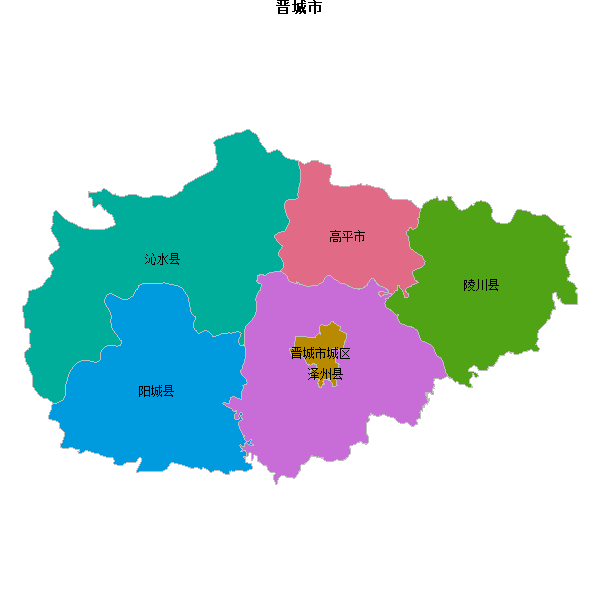 晋城市地图shp数据WGS84坐标系.shp