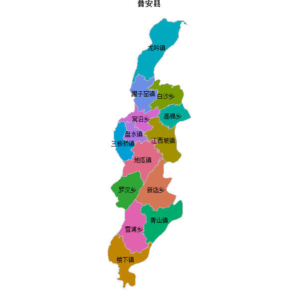 普安县乡镇地图shp数据WGS84坐标系.shp