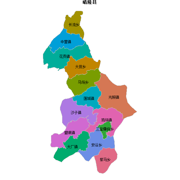 晴隆县乡镇地图shp数据WGS84坐标系.shp