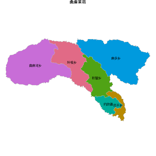 曲麻莱县乡镇地图shp数据WGS84坐标系.shp