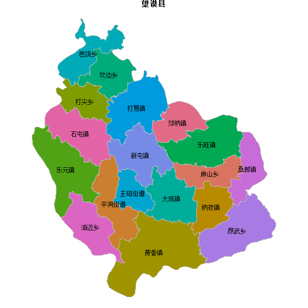 望谟县乡镇地图DWG数据WGS84坐标系.DWG