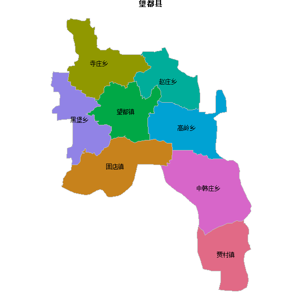 望都县乡镇地图shp数据WGS84坐标系.shp