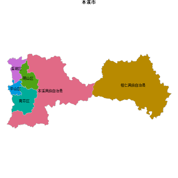 本溪市地图shp数据WGS84坐标系.shp