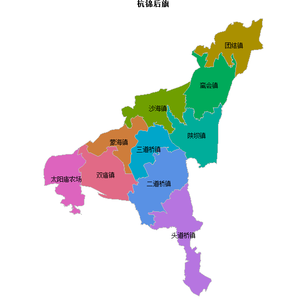 杭锦后旗乡镇地图shp数据WGS84坐标系.shp