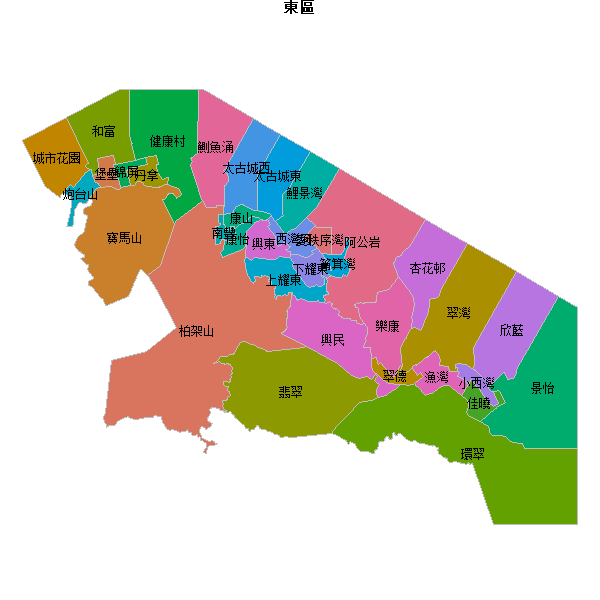 東區地图shp数据WGS84坐标系.shp
