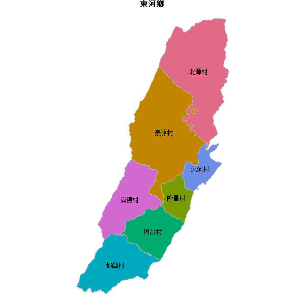 東河鄉乡镇地图shp数据WGS84坐标系.shp