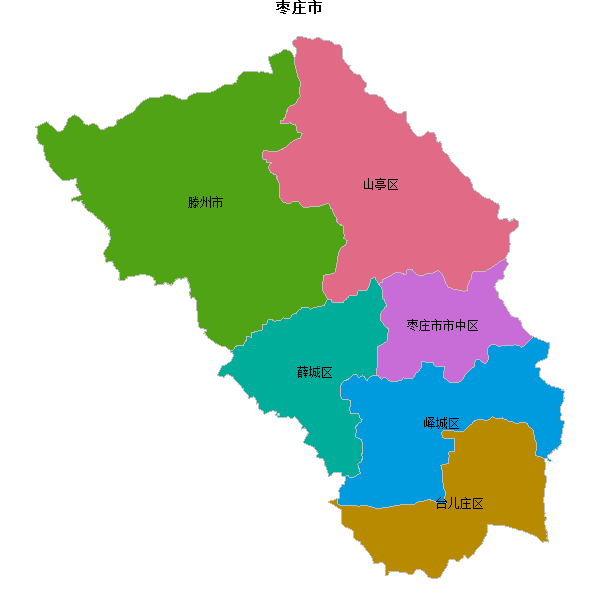 枣庄市地图shp数据WGS84坐标系.shp