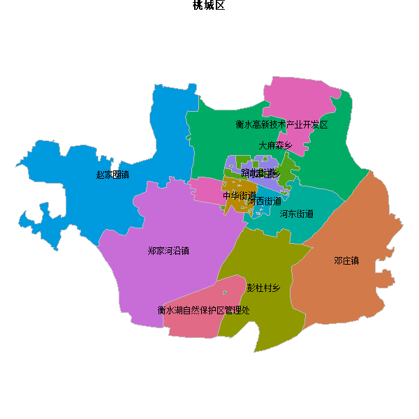 桃城区乡镇地图shp数据WGS84坐标系.shp