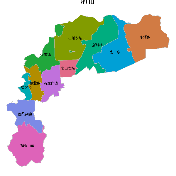 桦川县乡镇地图shp数据WGS84坐标系.shp
