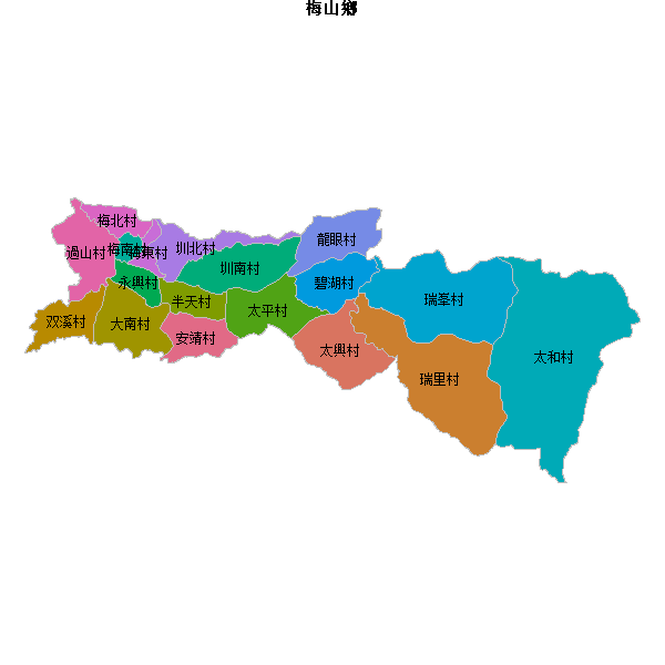 梅山鄉乡镇地图shp数据WGS84坐标系.shp