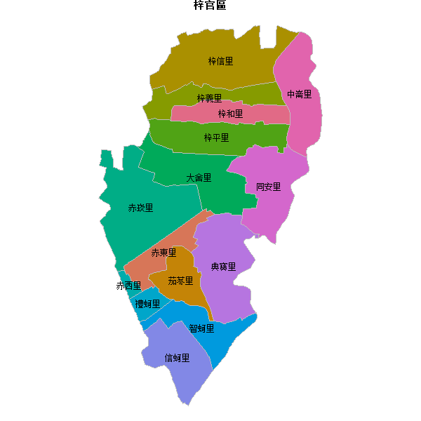 梓官區乡镇地图shp数据WGS84坐标系.shp
