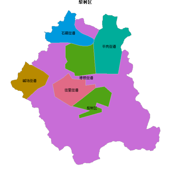梨树区乡镇地图shp数据WGS84坐标系.shp