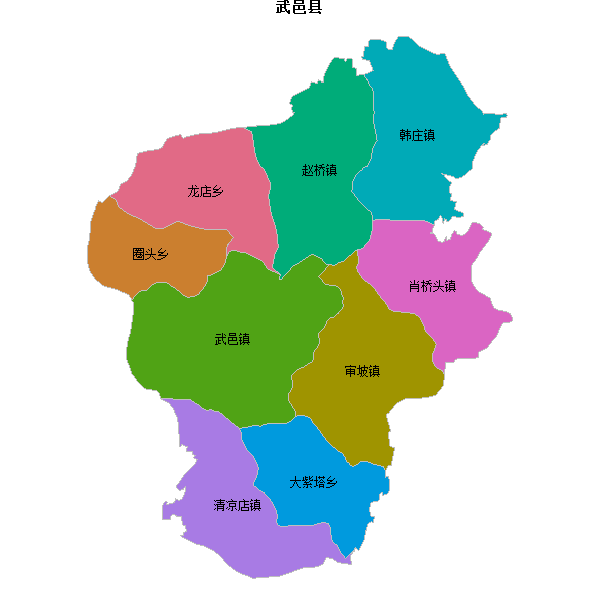 武邑县乡镇地图shp数据WGS84坐标系.shp