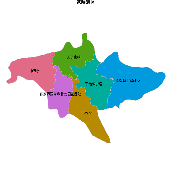 武陵源区乡镇地图shp数据WGS84坐标系.shp
