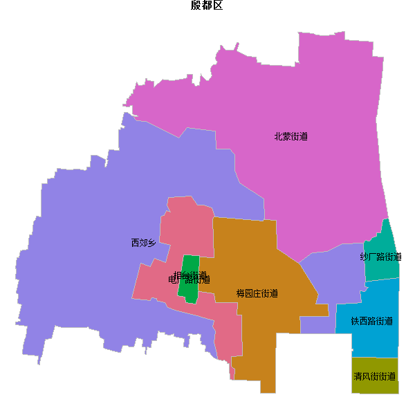 殷都区乡镇地图DWG数据WGS84坐标系.DWG
