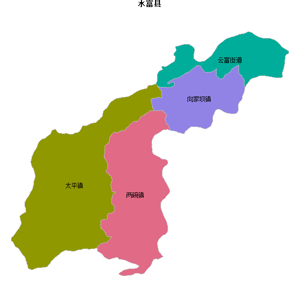 水富县乡镇地图shp数据WGS84坐标系.shp
