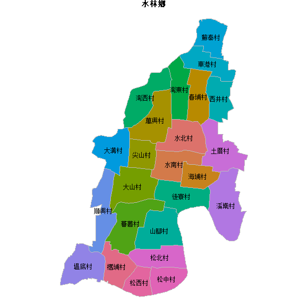 水林鄉乡镇地图shp数据WGS84坐标系.shp