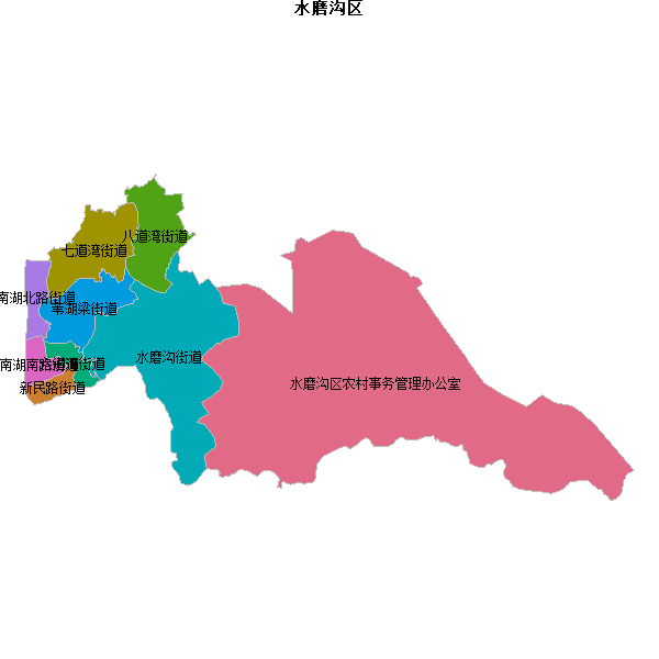 水磨沟区乡镇地图shp数据WGS84坐标系.shp