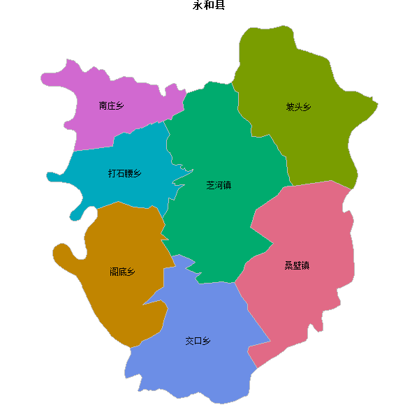 永和县乡镇地图shp数据WGS84坐标系.shp