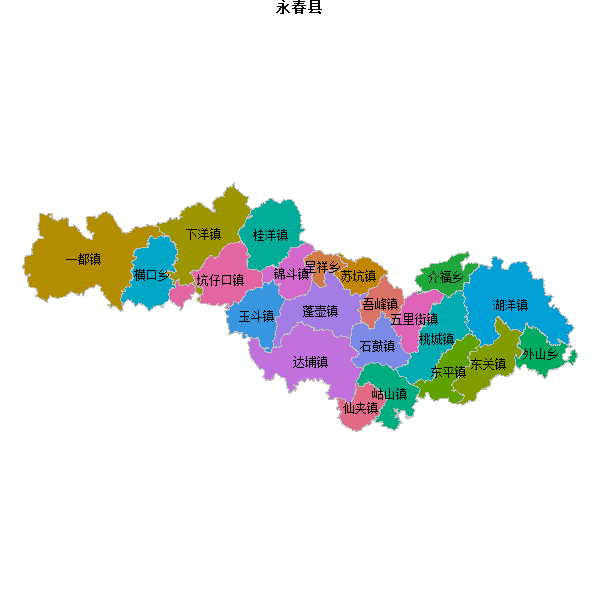 永春县乡镇地图shp数据WGS84坐标系.shp