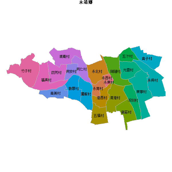 永靖鄉乡镇地图shp数据WGS84坐标系.shp