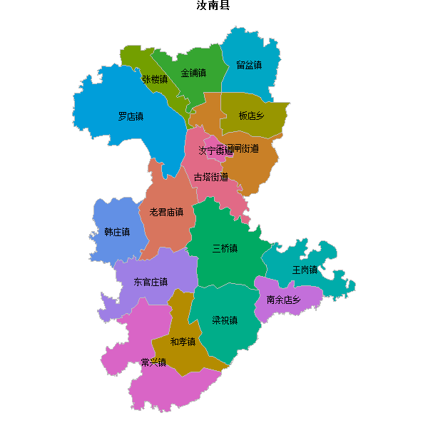 汝南县乡镇地图DWG数据WGS84坐标系.DWG