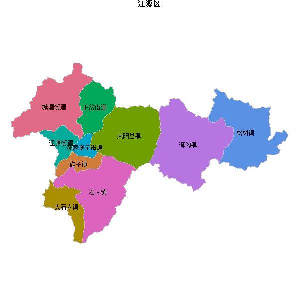 江源区乡镇地图shp数据WGS84坐标系.shp