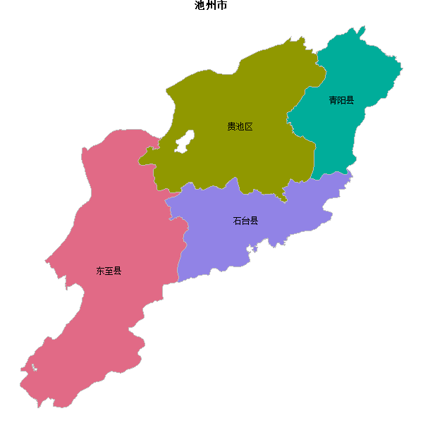 池州市地图shp数据WGS84坐标系.shp