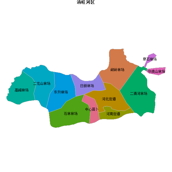 汤旺河区乡镇地图shp数据WGS84坐标系.shp